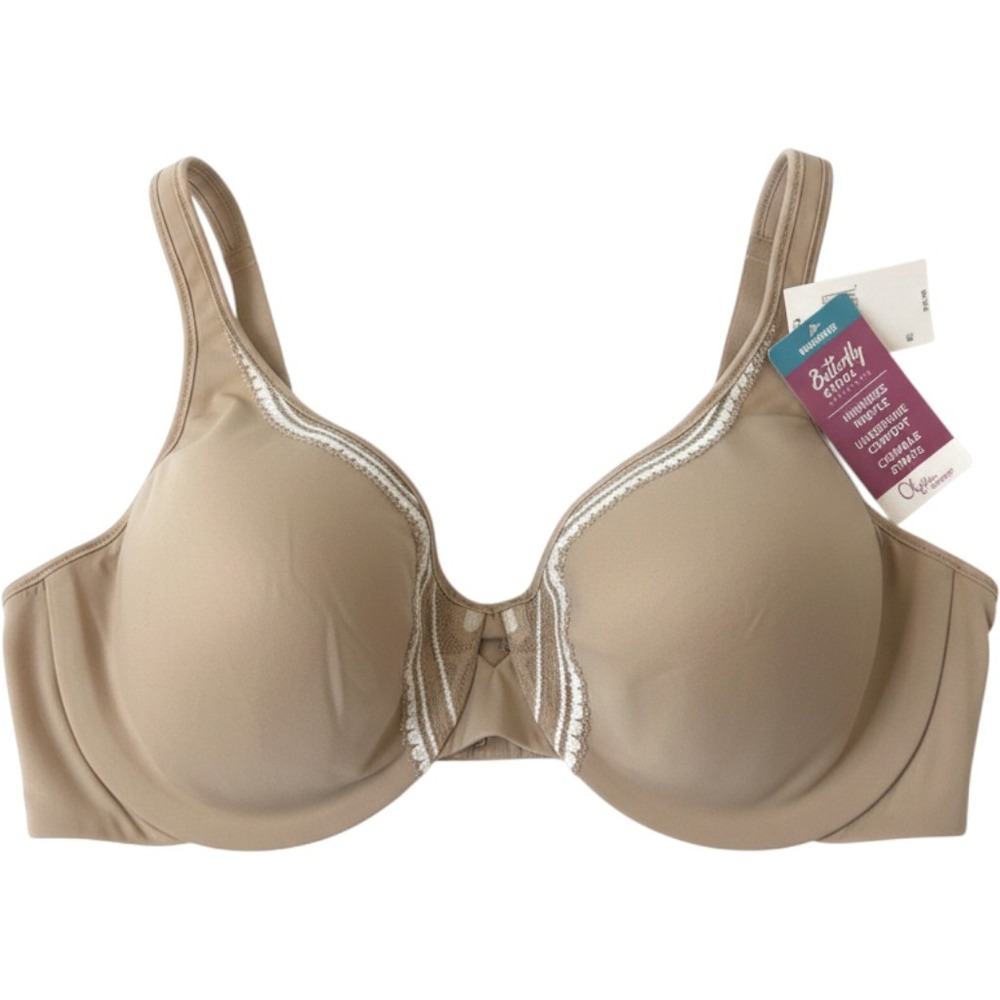 Olga by Warners Butterfly Effect Minimizer Bra 38D Tan Underwire 35912 NEW